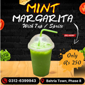 Only Rs 250 mint MARGARITA With 7up / Sprite