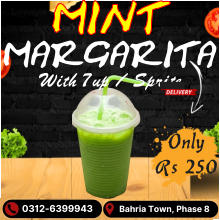 Only Rs 250 mint MARGARITA With 7up / Sprite