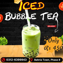 Only Rs 450 Iced  Bubble TeA